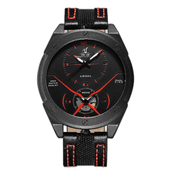 Relógio Masculino Weide Analógico uv1703 preto/vermelho