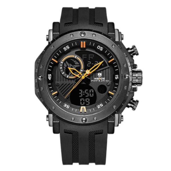 Relógio Masculino Weide AnaDigi WH6903 Preto e Laranja