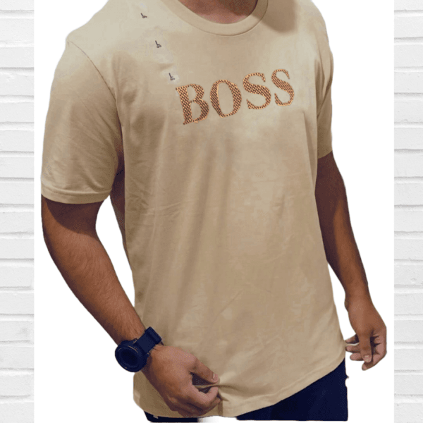 Camiseta Malha Italiana Boss