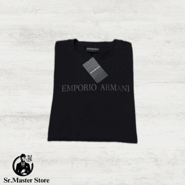 Camiseta Empório Armani,  fio 40.1 com elastano. Tamanho P. - Image 3