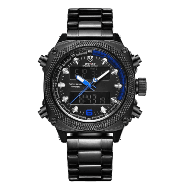 Relógio Masculino Weide AnaDigi WH7302B Preto e Azul